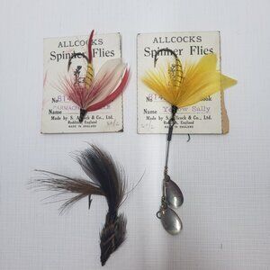 3 Allcocks Spinner Flies Fly Fishing Lures Two Samuel Allcock